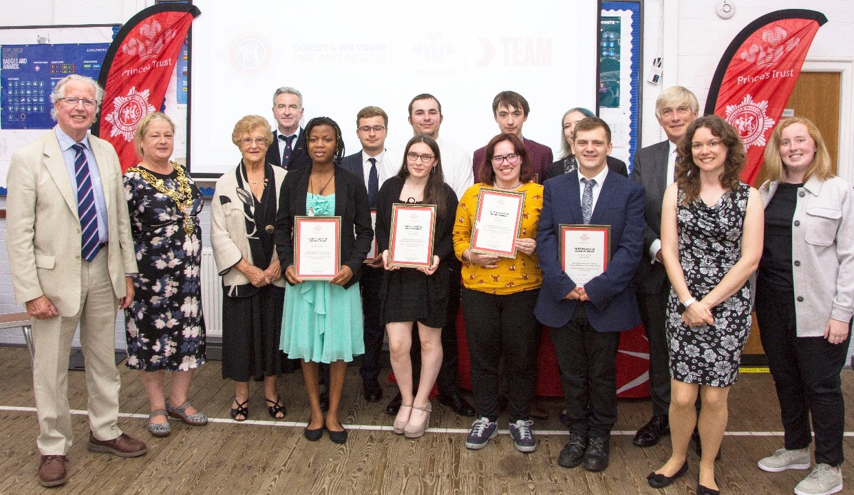 Prince's Trust Team 123 group with guests